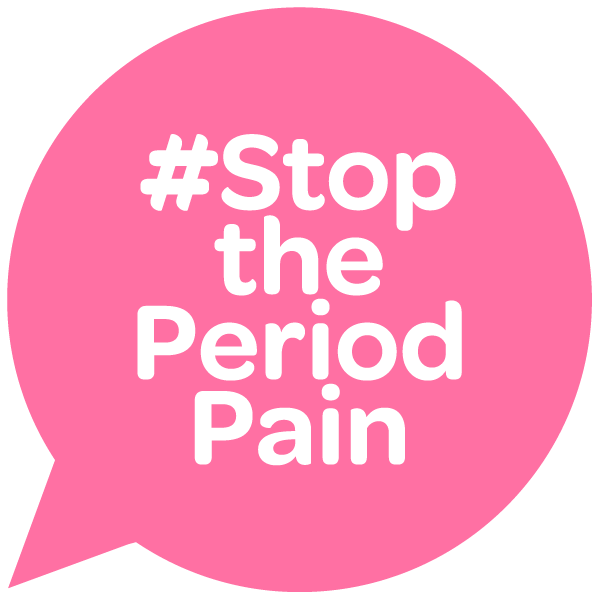 The image features a campaign graphic with a deep blue background and a prominent pink speech bubble on the left side containing the bold white text “Stop the Period Pain.” To the right of the speech bubble, the heading "About The Campaign" is displayed in large white text, followed by a short paragraph in smaller white font that reads: "Every month, millions of Indian girls & women suffer in silence, told that their severe period pain treatment is 'normal.' Our mission is to break that silence. The StopThePeriodPain campaign is here to empower you with three simple truths about menstrual cramps relief and painful periods:" Below this paragraph, three bolded statements emphasize key messages in white: “Excessive period pain is not normal,” “It could be a sign of an underlying problem like endometriosis symptoms,” and “Detect it early and manage it early to have a better quality of life.” At the bottom, a concluding message reads: “You deserve to live without menstrual pain relief – let’s make that a reality.” The design uses bold and engaging colors to highlight the urgency and importance of period pain solutions and women’s health awareness.